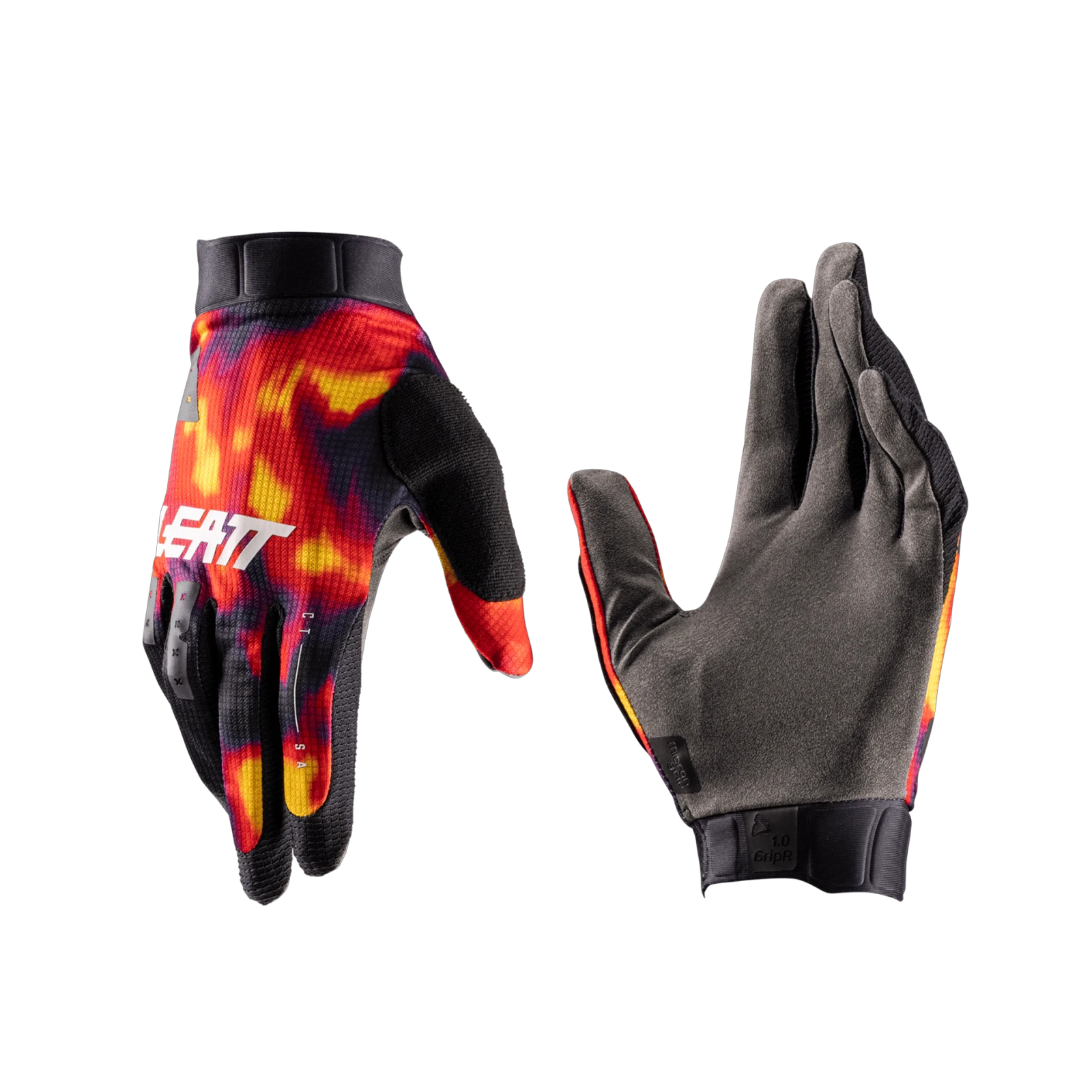 2. Manusi Leatt MTB 1.0 GripR Heatmap Red XL Negru/Rosu, XL