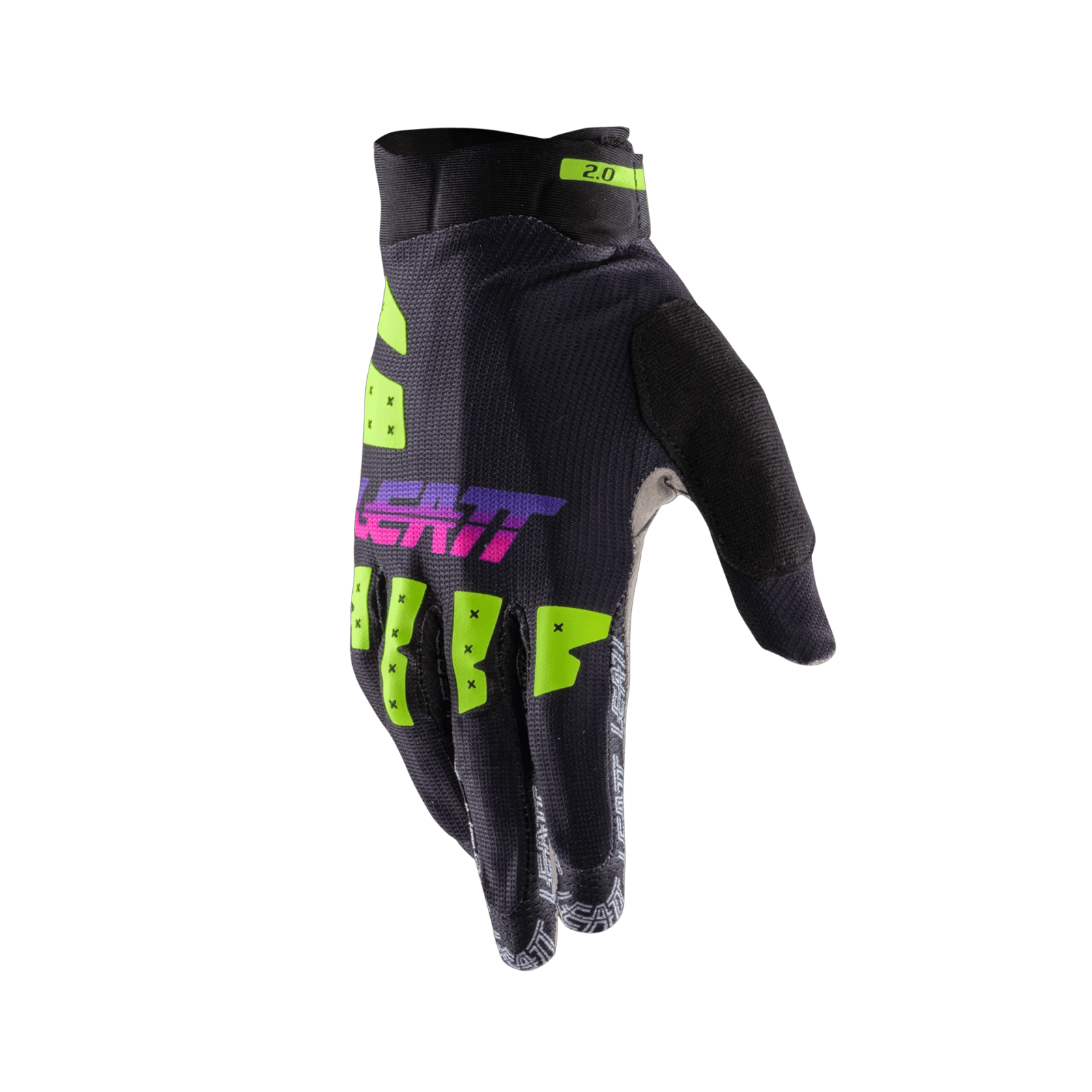 3. Manusi Leatt MTB 2.0 X-Flow Neon Black M M, Negru/Galben fluo