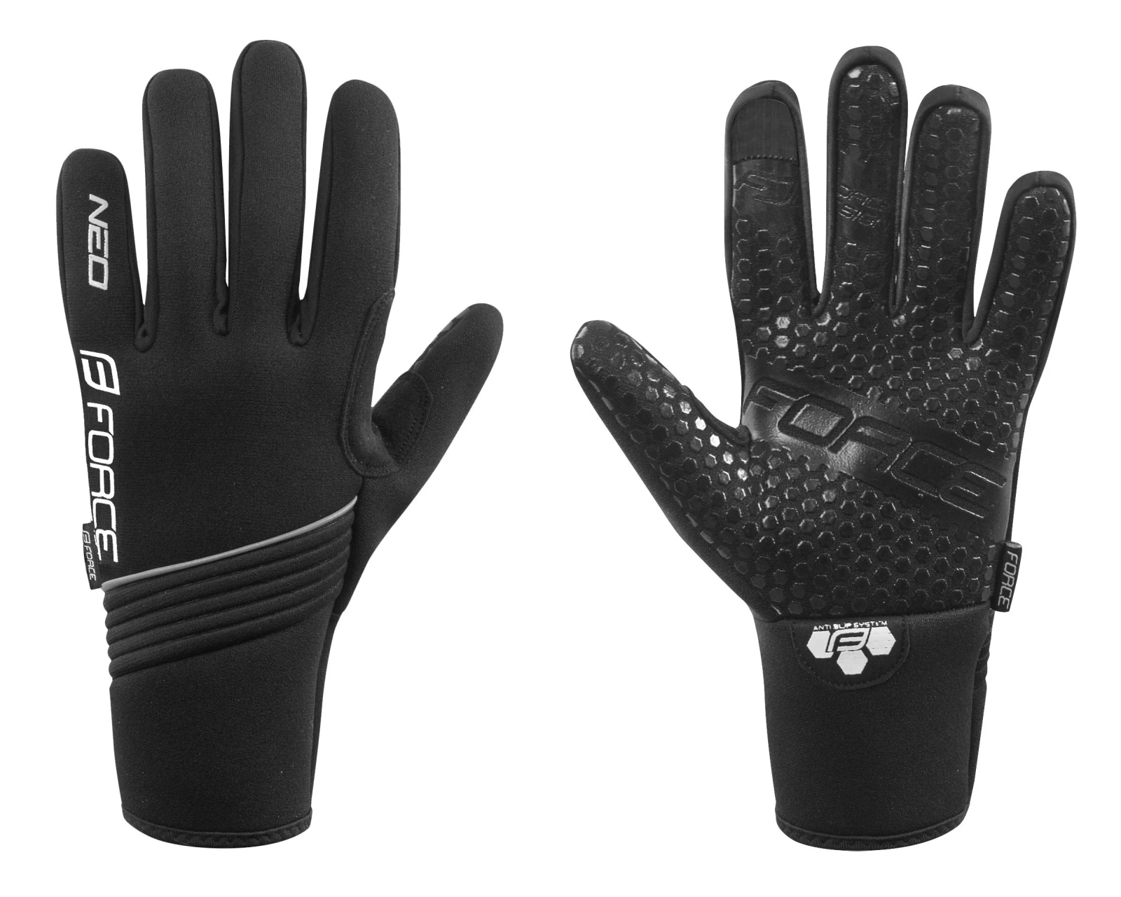 1. Manusi neopren iarna Force Neo negre XXL XXL, Negru
