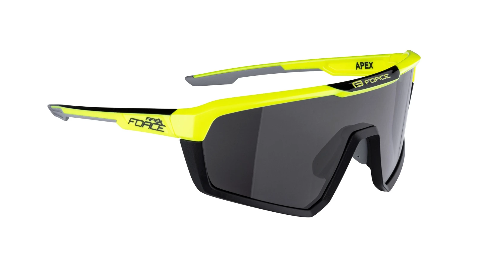 2. Ochelari Force Apex lentila negru contrast, fluo negru Galben fluo/Negru
