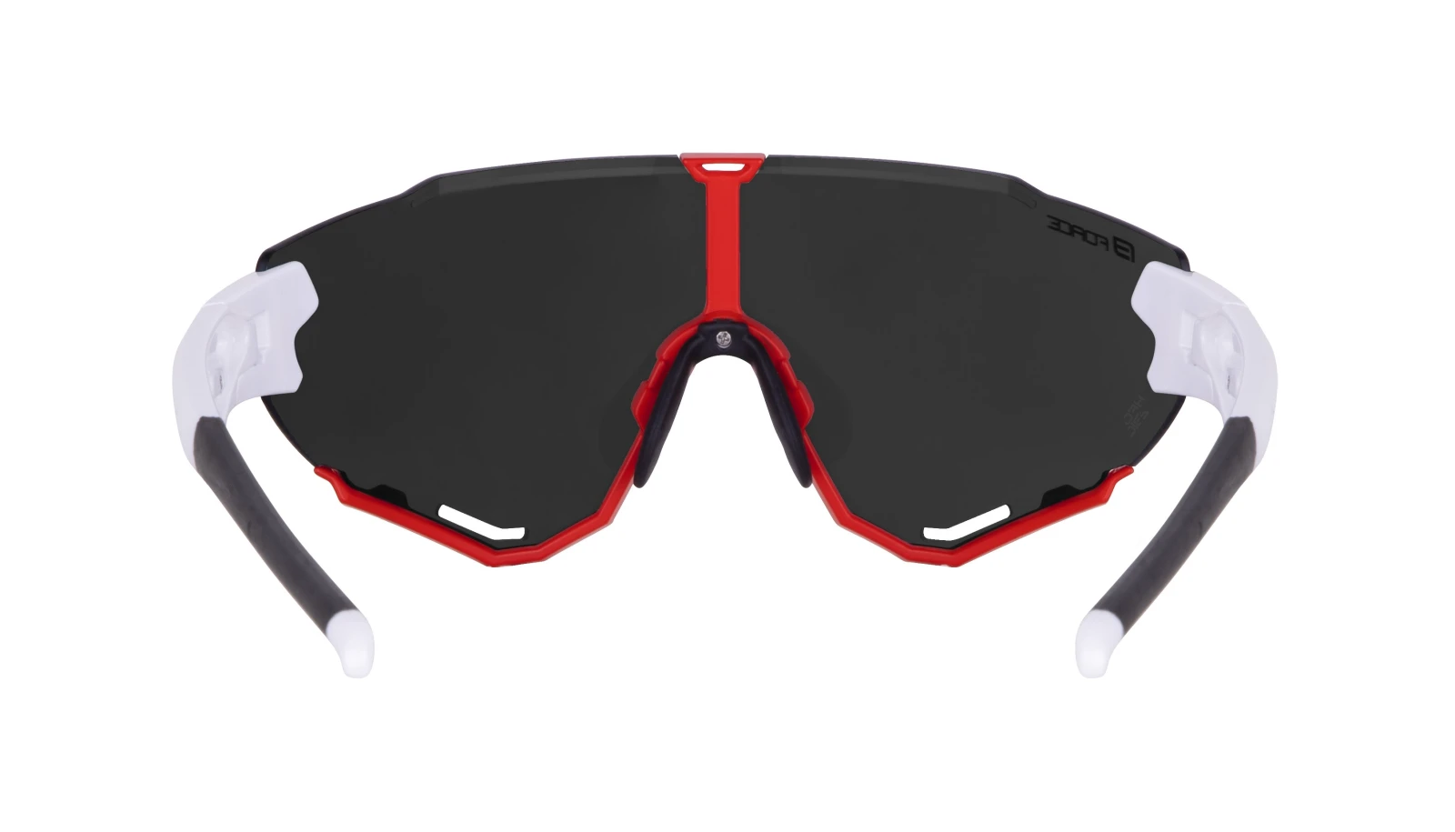 4. Ochelari Force Creed alb rosu, lentila neagra oglinda Alb/Negru/Rosu