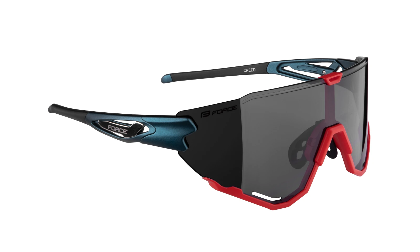 3. Ochelari Force Creed rosu petrol, lentila neagra oglinda Rosu/Turcoaz