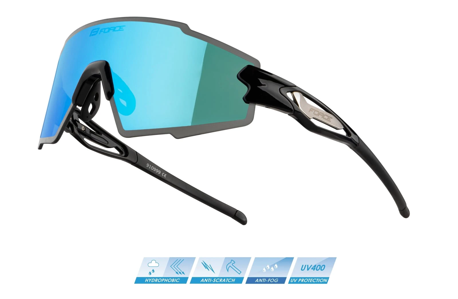 1. Ochelari Force Mantra Polarized negru albastru Negru/Albastru