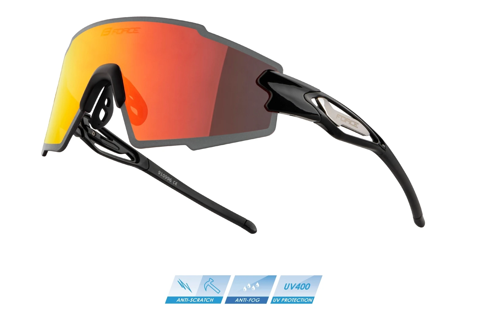 Ochelari Force Mantra Polarized negru rosu Negru/Rosu - 108727