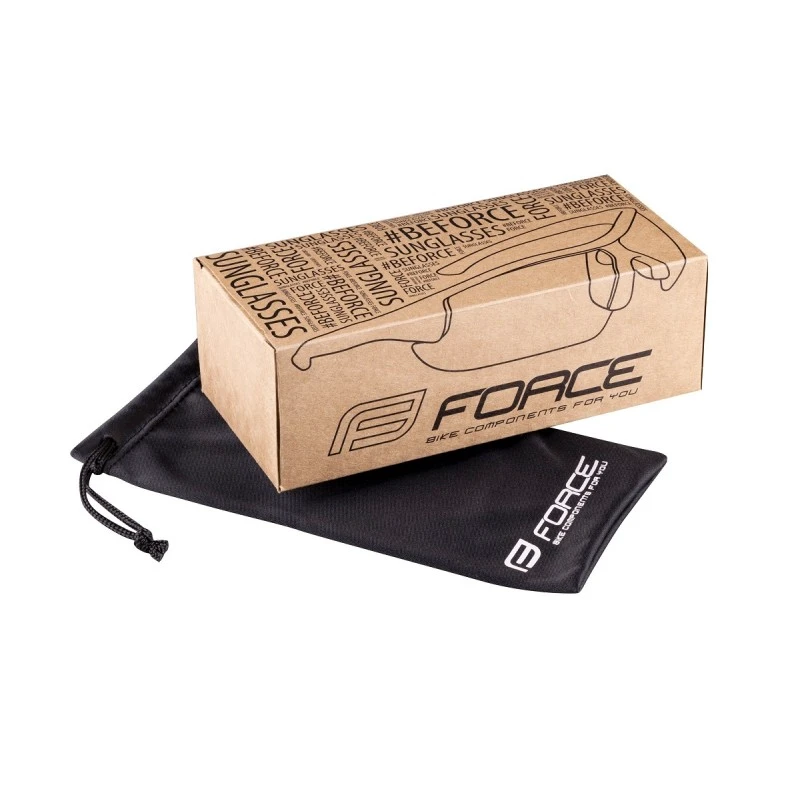 6. Ochelari Force Ombro alb mat, lentila neagra Alb/Negru