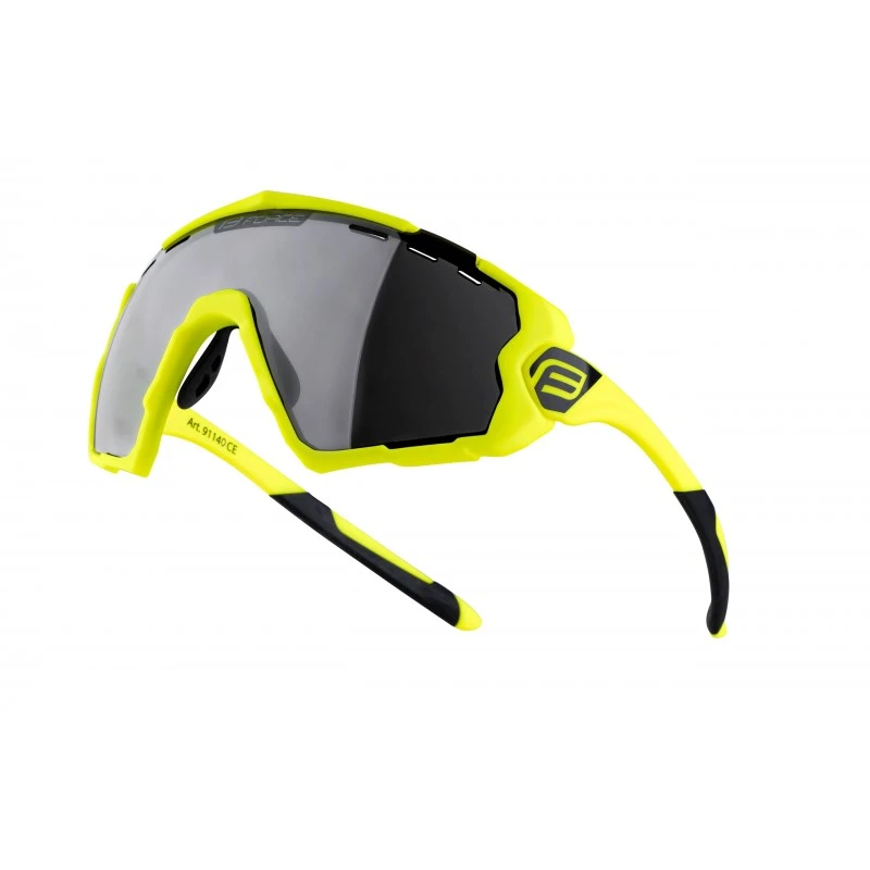 1. Ochelari Force Ombro fluo mat, lentila neagra Galben fluo/Negru