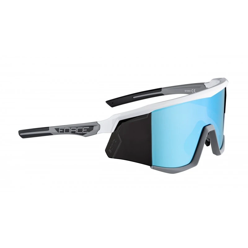2. Ochelari Force Sonic alb gri, lentila albastra oglinda Alb/Gri
