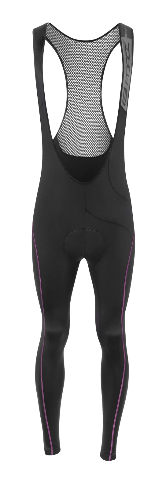 1. Pantaloni de dama cu bretele si bazon Force Reflex Line negru roz L L