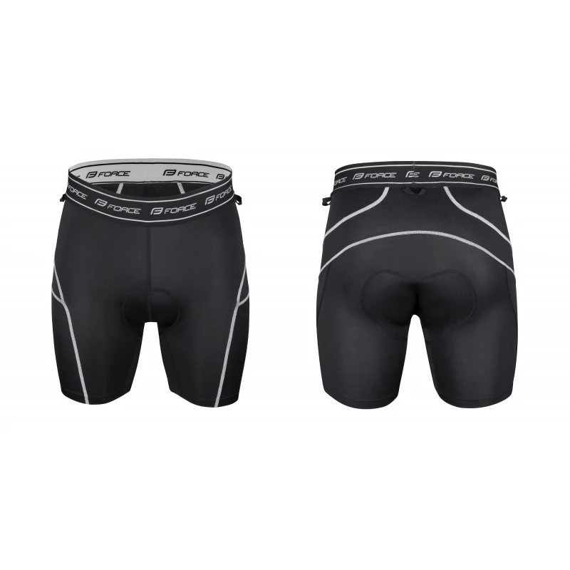 4. Pantaloni scurti Force MTB-11, bazon detasabil, Rosu Negru, XXXL XXXL, Rosu/Negru
