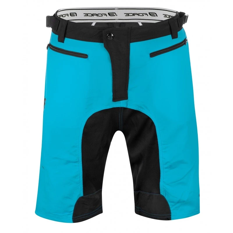 2. Pantaloni scurti Force MTB-11, bazon detasabil, Albastru Negru, M M, Albastru/Negru
