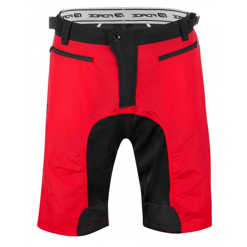 2. Pantaloni scurti Force MTB-11, bazon detasabil, Rosu Negru, XXXL XXXL, Rosu/Negru