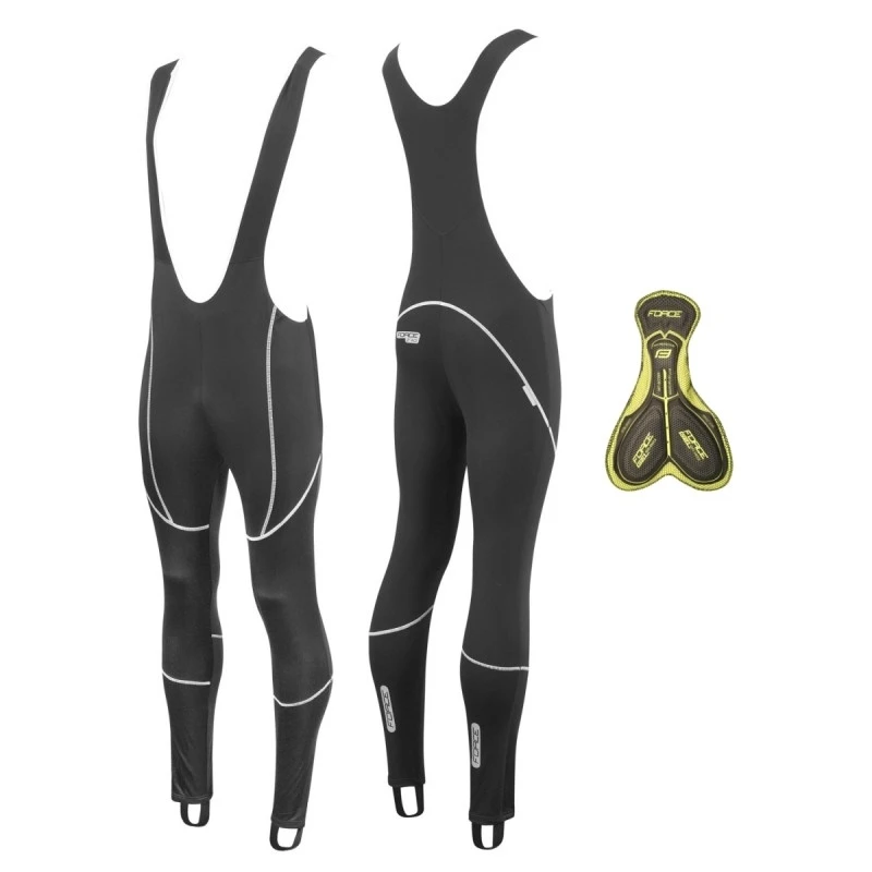 1. Pantaloni Force Z70 cu bretele si bazon negri L L, Negru