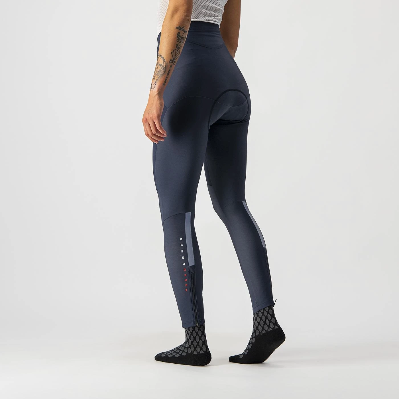 4. Pantaloni lungi Castelli RoS W, de dama, Bleumarin Argintiu Reflex, M M, Bleumarin