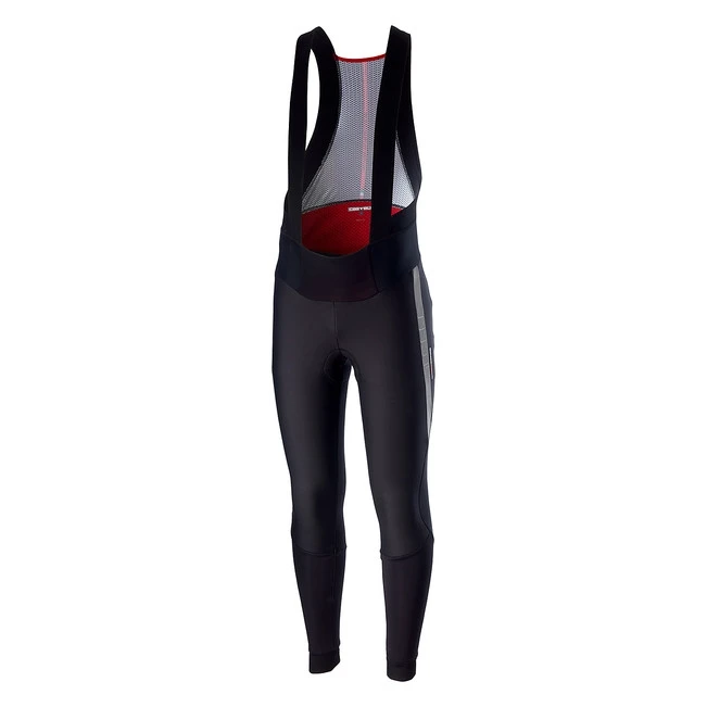 1. Pantaloni lungi cu bretele Castelli Sorpasso 2 Wind, Negru Gri reflex, S S, Negru/Gri
