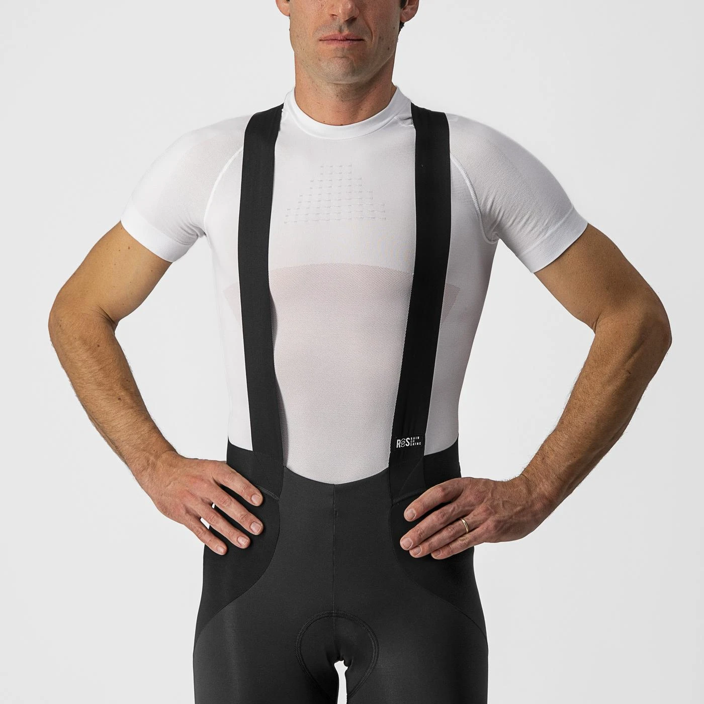 5. Pantaloni lungi cu bretele Castelli Sorpasso RoS, pt barbati, negru argintiu reflex, M Negru/Argintiu Reflex, M