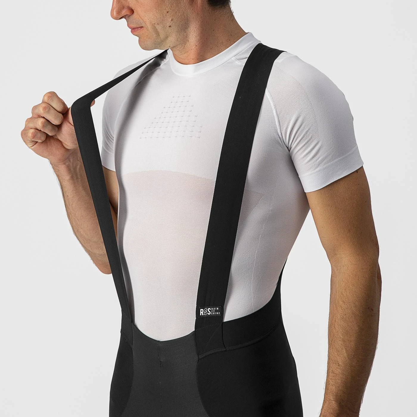 6. Pantaloni lungi cu bretele Castelli Sorpasso RoS, pt barbati, negru argintiu reflex, M Negru/Argintiu Reflex, M