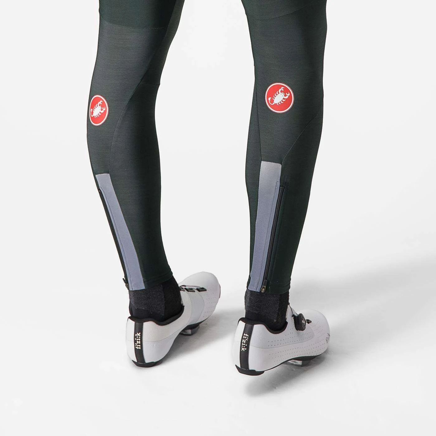 6. Pantaloni lungi cu bretele Castelli Sorpasso RoS, Verde Inchis, L Verde inchis, L
