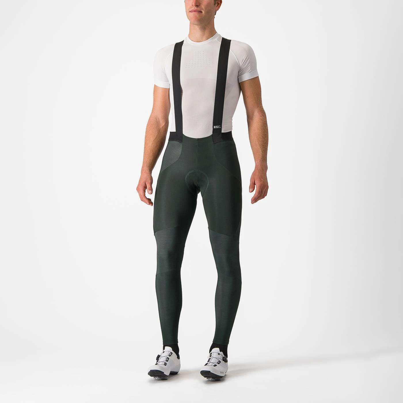 Pantaloni lungi cu bretele Castelli Sorpasso RoS, Verde Inchis, L Verde inchis, L - 144146
