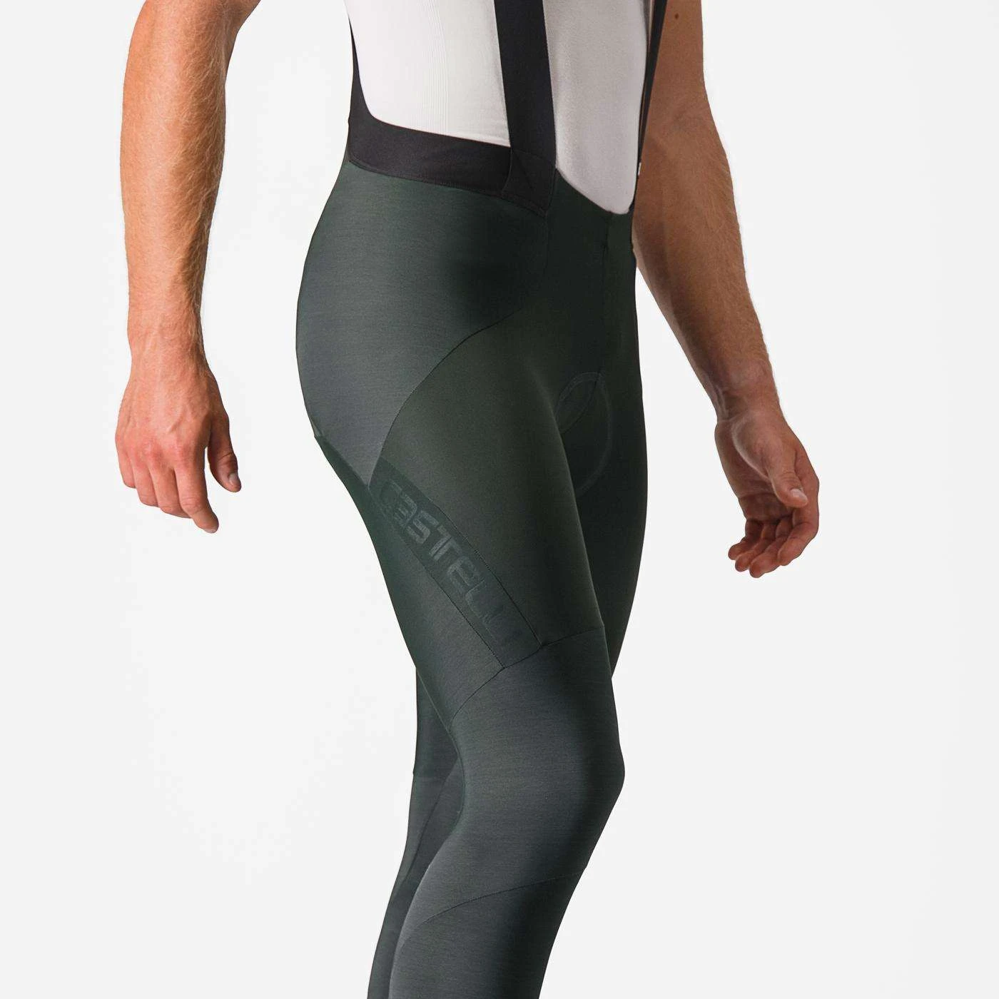 5. Pantaloni lungi cu bretele Castelli Sorpasso RoS, Verde Inchis, L Verde inchis, L