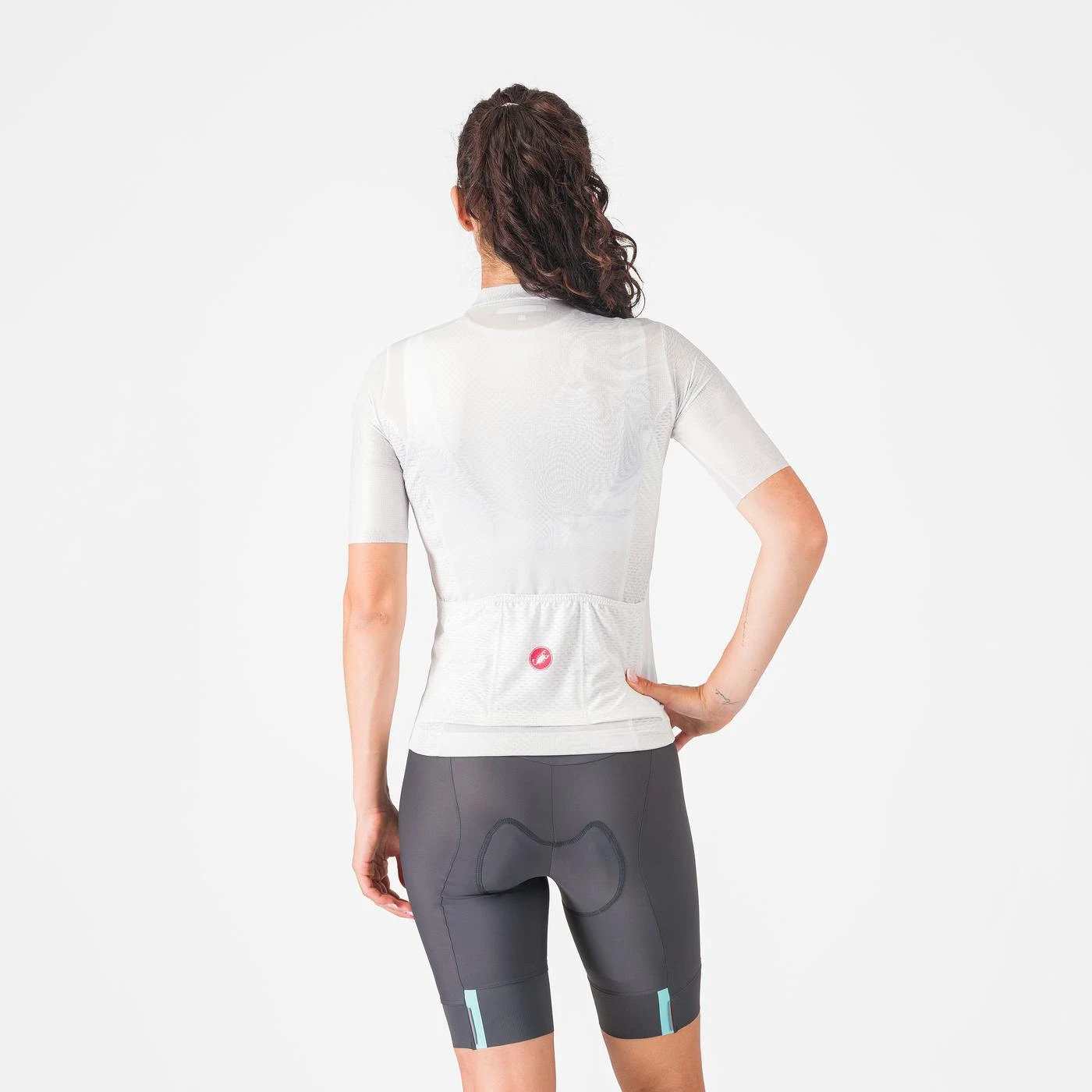 2. Pantaloni scurti Castelli Prima 2, pentru femei, gri inchis albastru piscina, L Gri Inchis/Albastru Piscina, L