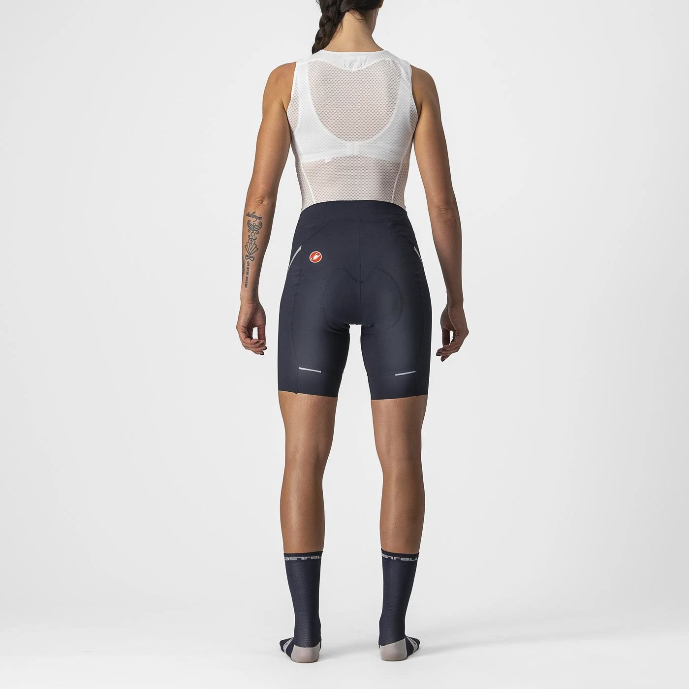 2. Pantaloni scurti Castelli Velocissima 3, de dama, Bleumarin Argintiu, XS XS, Bleumarin/Argintiu