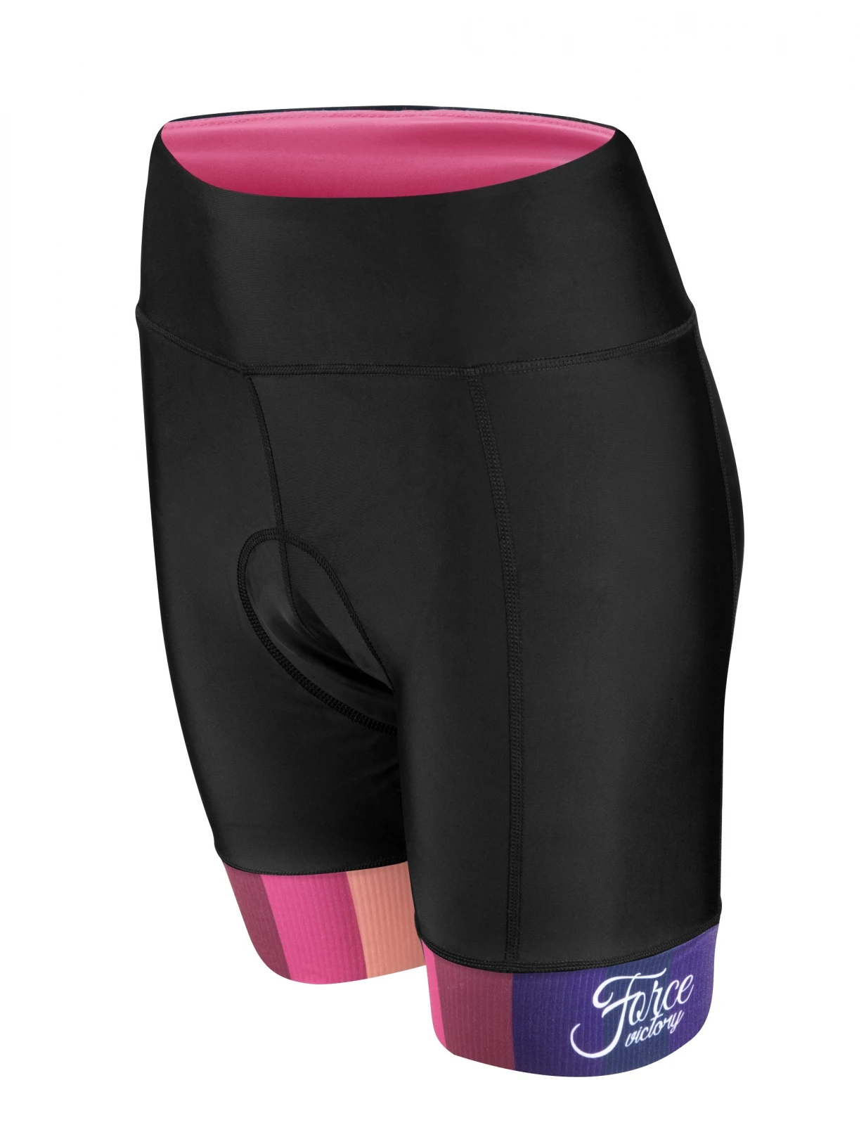 2. Pantaloni scurti cu bazon Force F Victory, negru roz, M M, Negru/Roz