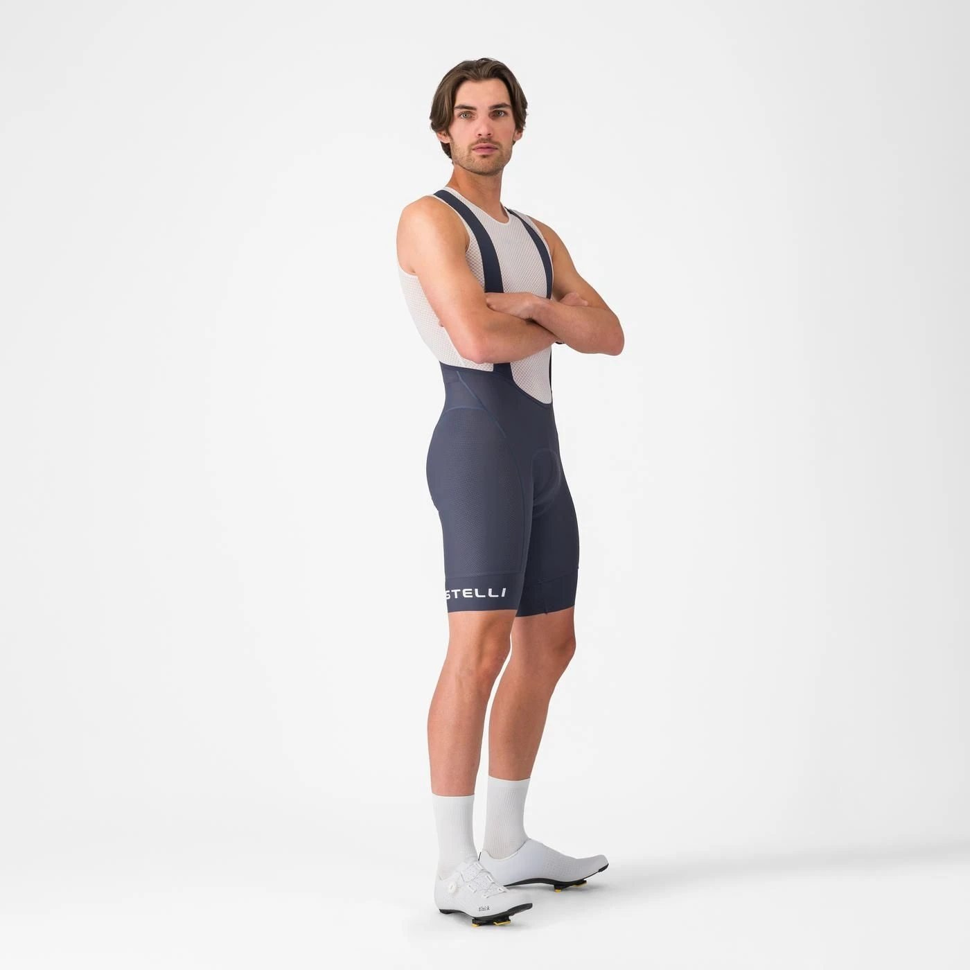 3. Pantaloni scurti cu bretele Castelli Competizione 2, pentru barbati, albastru twilight XL XL, Bleumarin