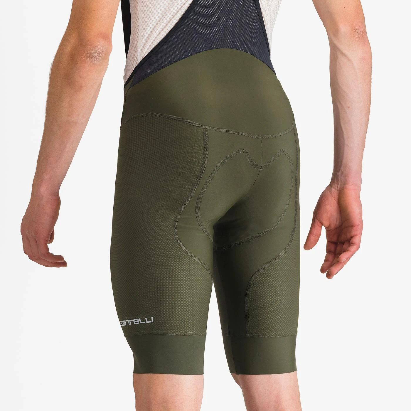 8. Pantaloni scurti cu bretele Castelli Competizione 2, pentru barbati, verde inchis, L Verde inchis, L