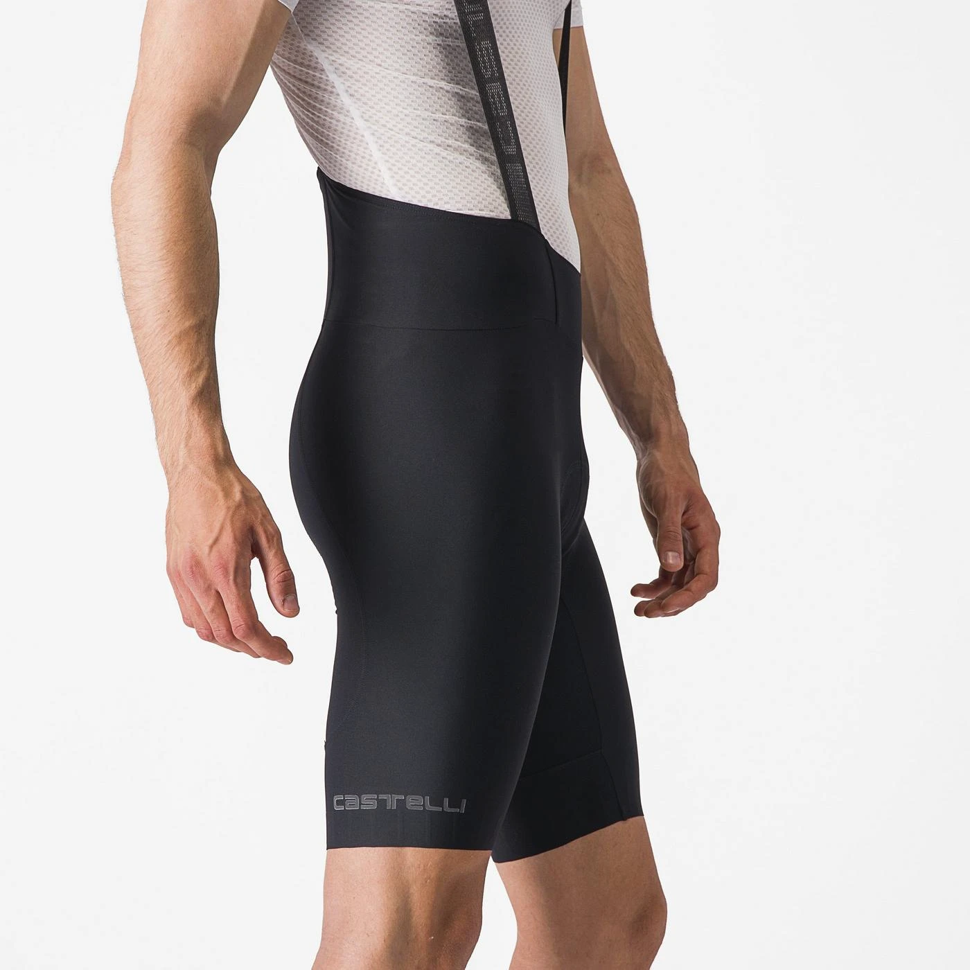 6. Pantaloni scurti cu bretele Castelli Espresso, pt barbati, negru, S Negru, S