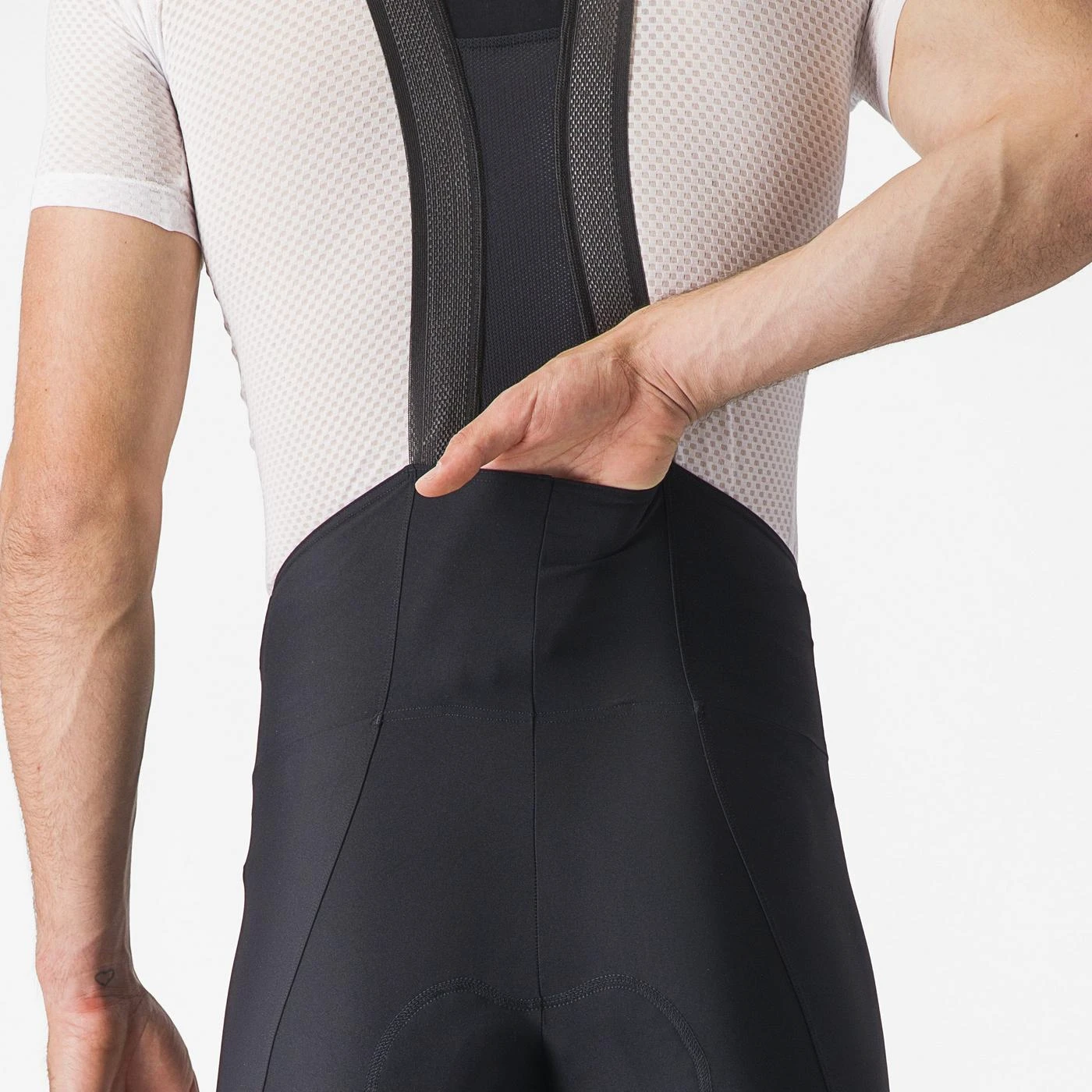 5. Pantaloni scurti cu bretele Castelli Espresso, pt barbati, negru, S Negru, S