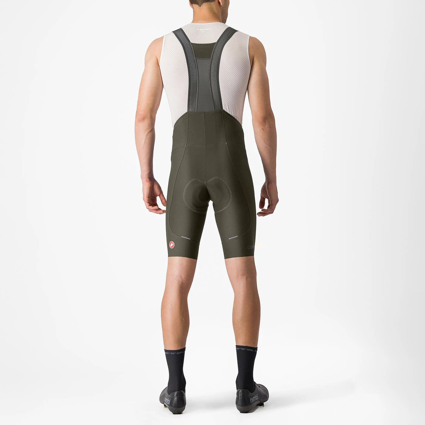 2. Pantaloni scurti cu bretele Castelli Espresso, pentru barbati, verde inchis, XS Verde inchis, XS