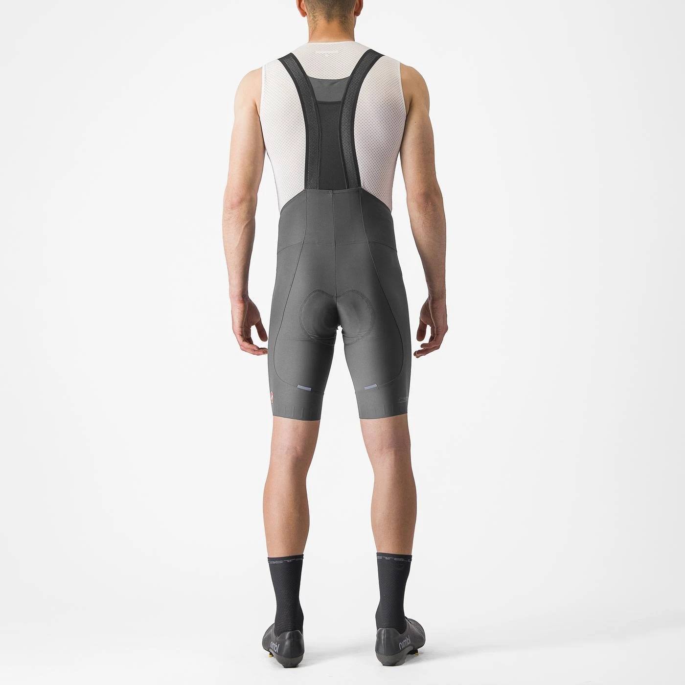2. Pantaloni scurti cu bretele Castelli Espresso, Gri Gunmetal, XL XL, Gri
