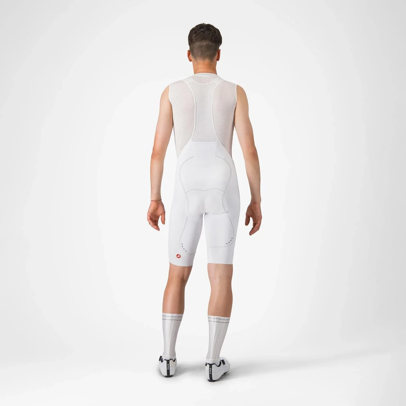 8. Pantaloni scurti cu bretele Castelli Free Aero Race S, pentru barbati, alb, XXXL Alb, XXXL