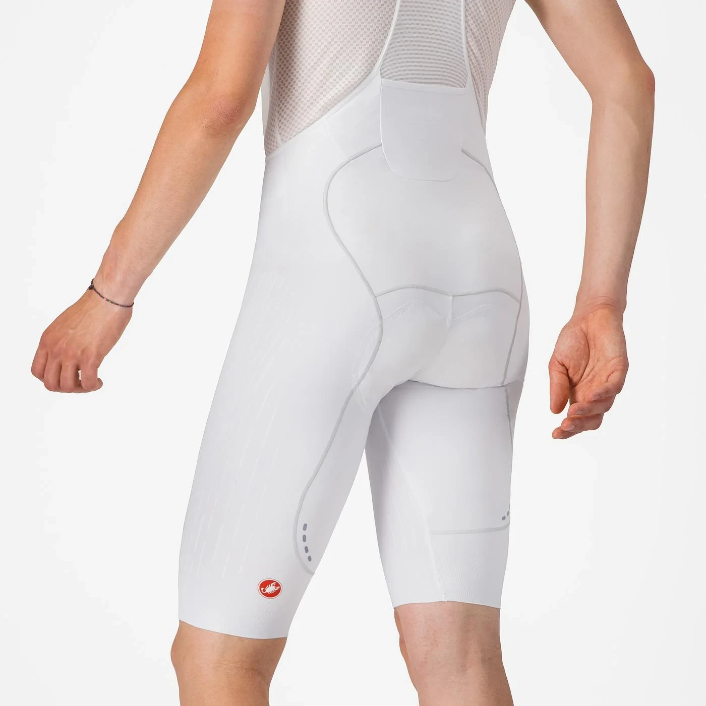 6. Pantaloni scurti cu bretele Castelli Free Aero Race S, pentru barbati, alb, XXXL Alb, XXXL