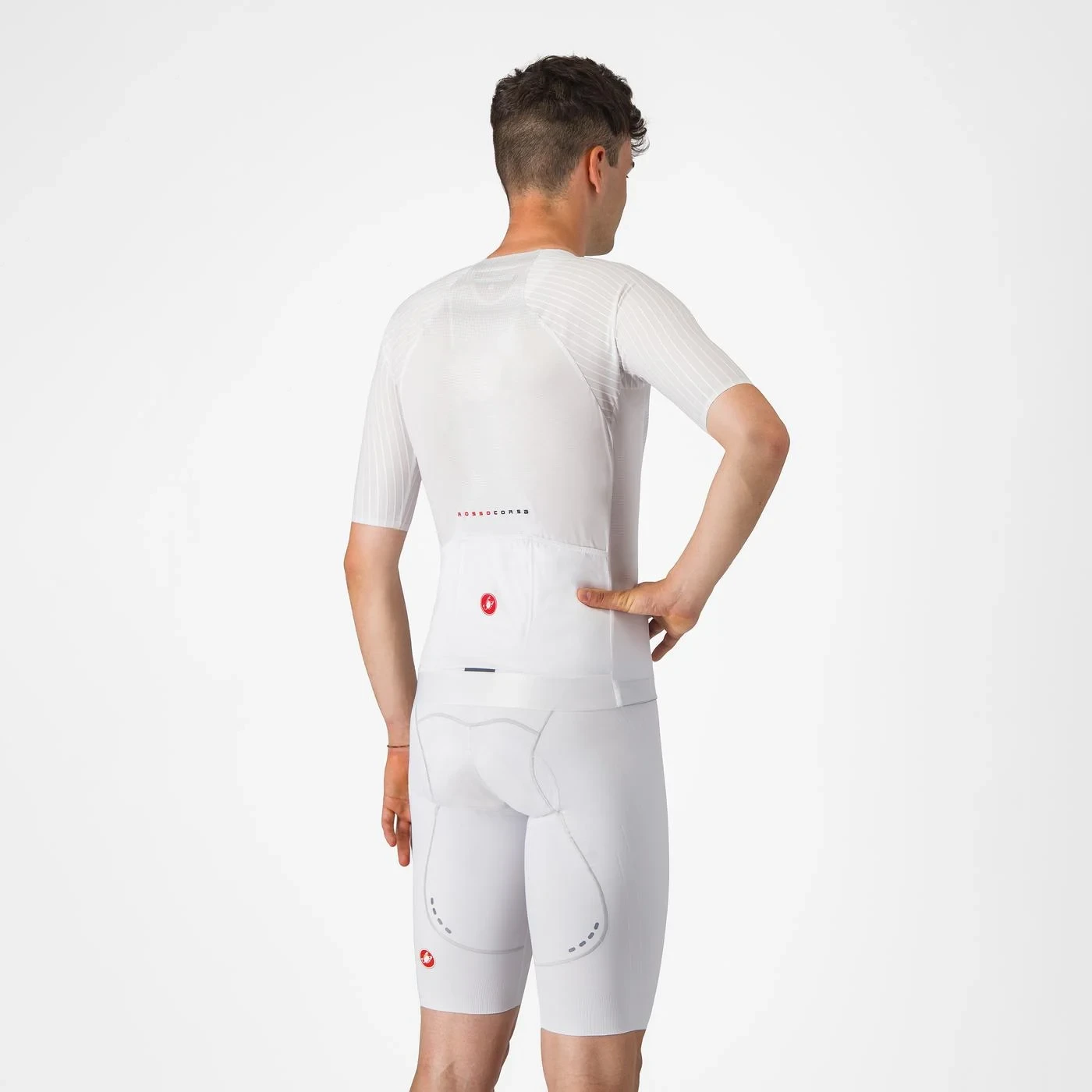 2. Pantaloni scurti cu bretele Castelli Free Aero Race S, pentru barbati, alb, XXXL Alb, XXXL