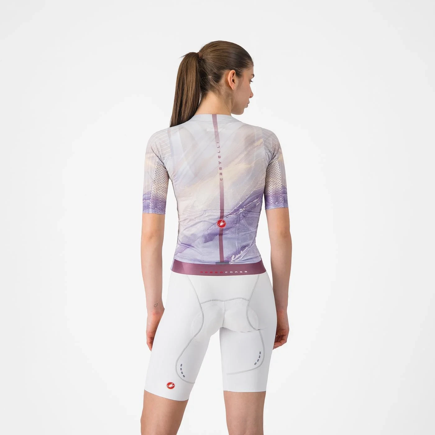 2. Pantaloni scurti cu bretele Castelli Free Aero Race S W, pentru femei, alb, M Alb, M