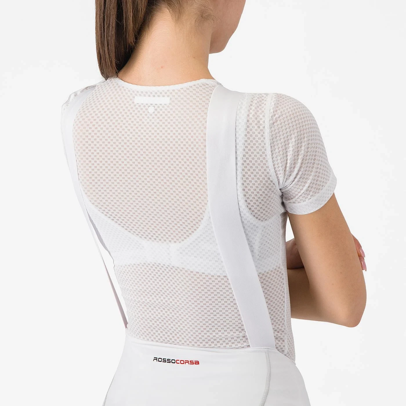 6. Pantaloni scurti cu bretele Castelli Free Aero Race S W, pentru femei, alb, M Alb, M