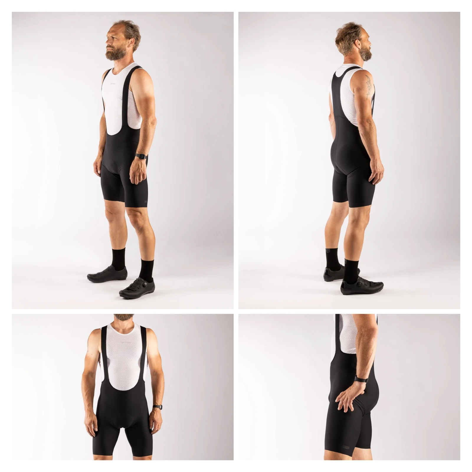3. Pantaloni scurti cu bretele Force Action, negru, XXL XXL