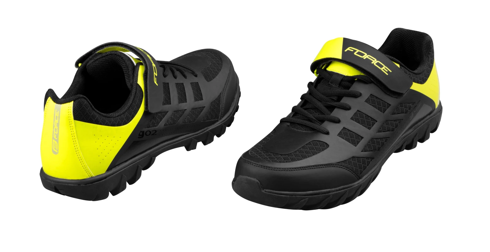 4. Pantofi ciclism Force Go 2 Negru Fluo 44 44
