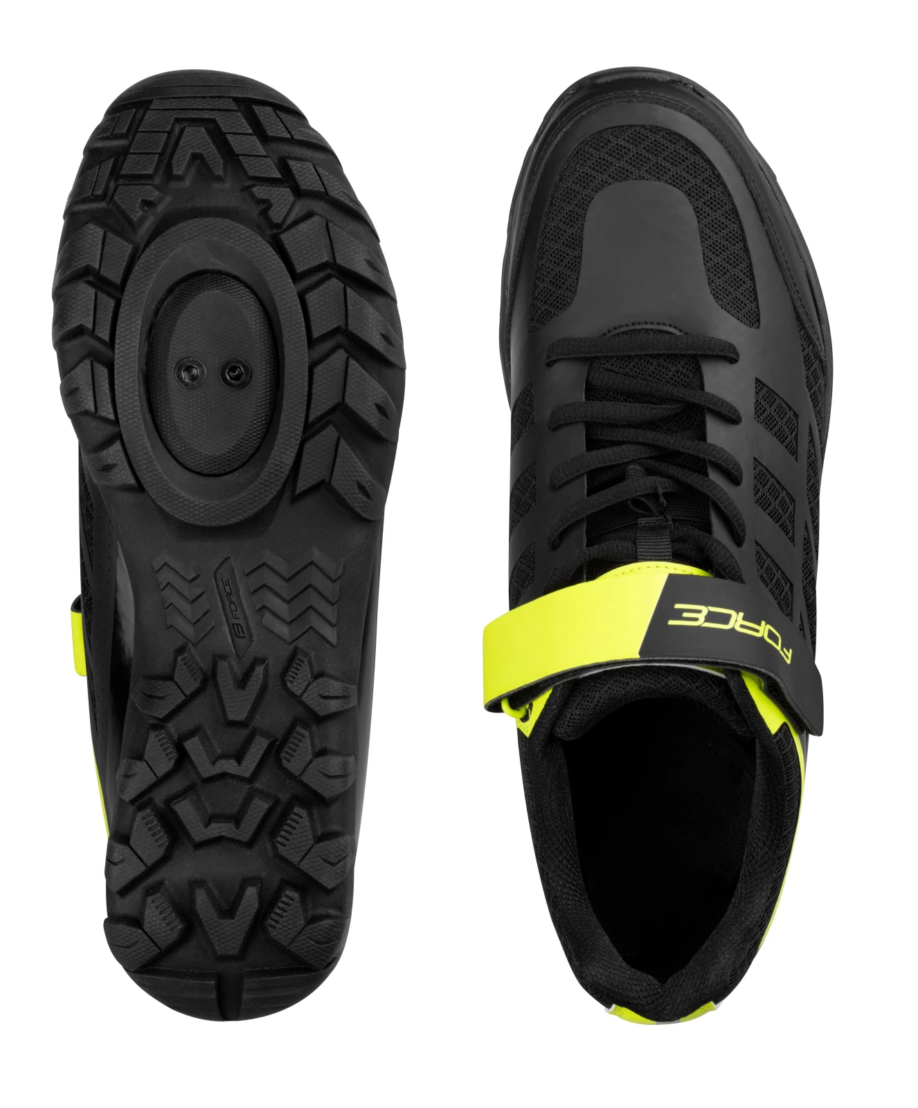 5. Pantofi ciclism Force Go 2 Negru Fluo 45 45
