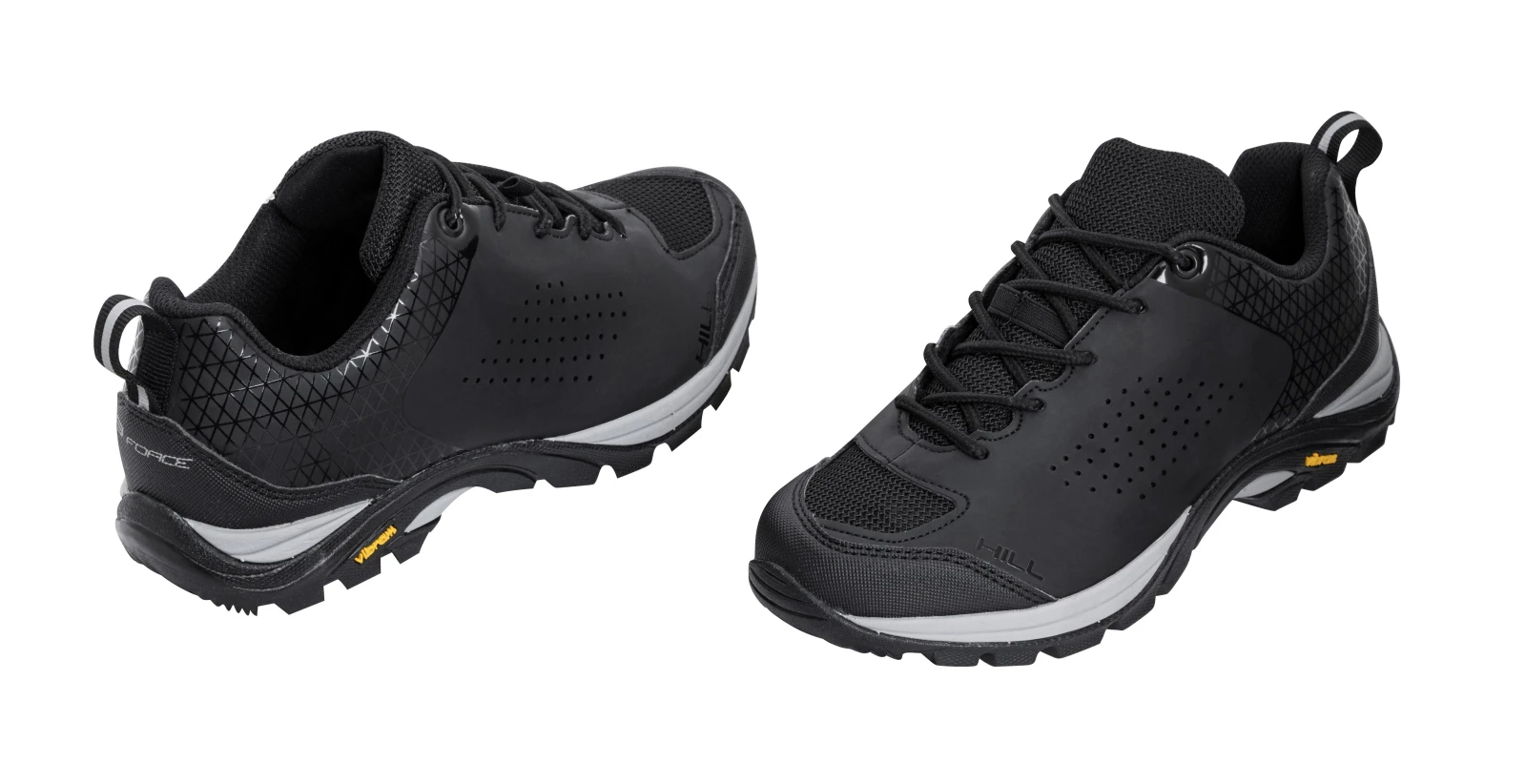3. Pantofi ciclism Force Hill Vibram, negru, 45 Negru, 45