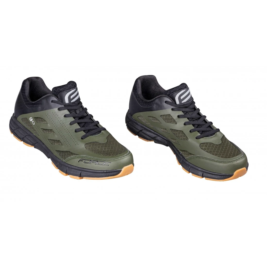 1. Pantofi ciclism Force Go, Army 44 Kaki, 44