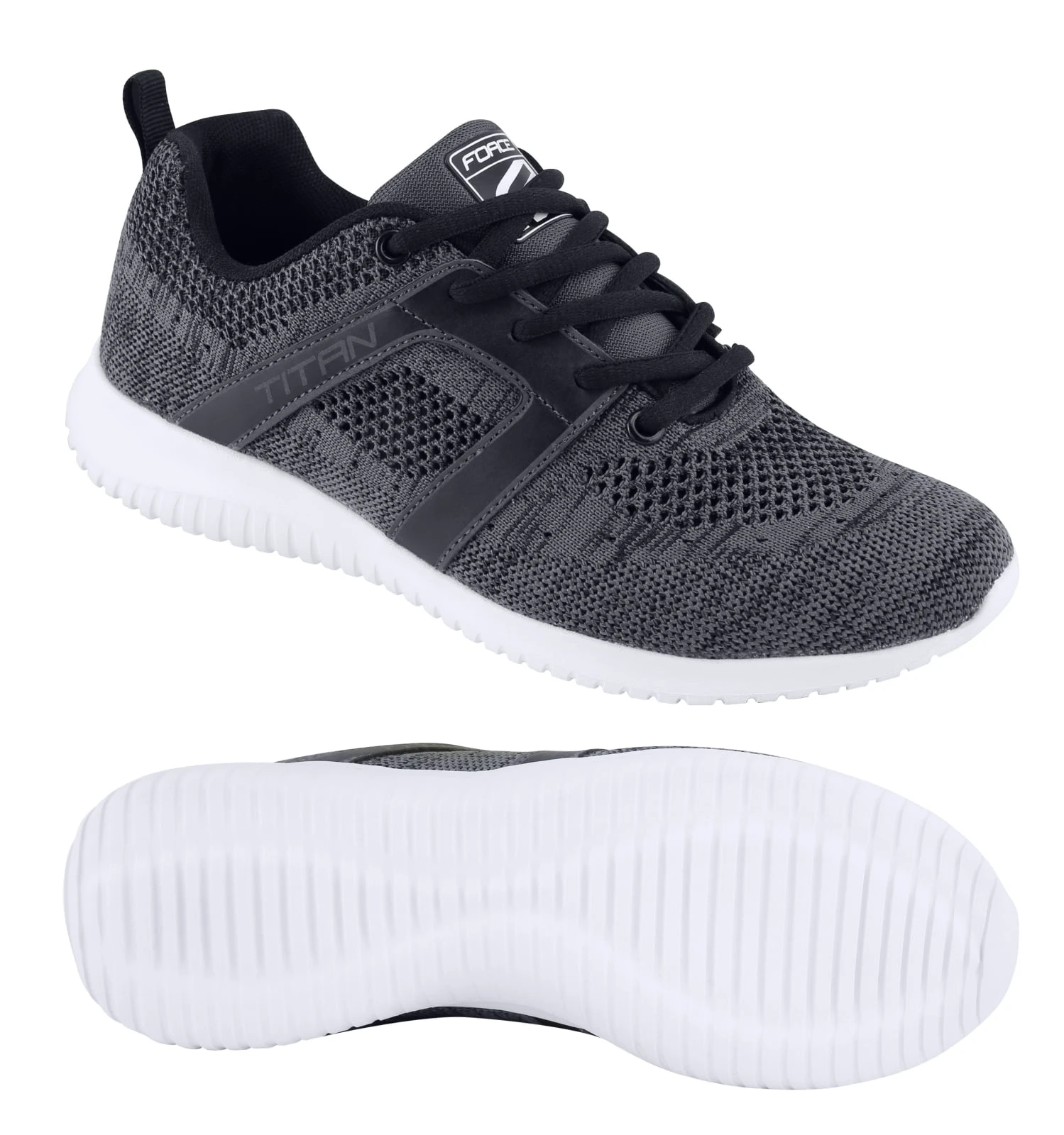 1. Pantofi sneakers Force Titan, gri, 36 36, Antracit/Negru