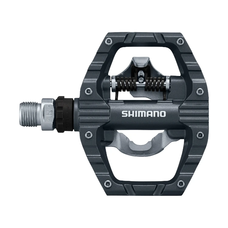 3. Pedale automate platforma Shimano PD-EH500, SPD, placute SM-SH56, fara catadioptru, Gri