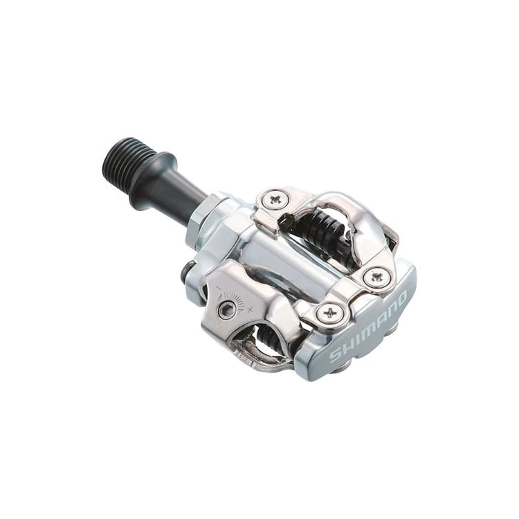 1. Pedale automate Shimano PD-M540, SPD, placute SM-SH51, fara catadioptru, Argintiu Argintiu