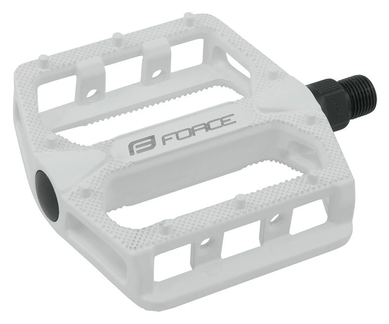 3. Pedale BMX Force Hot aluminiu albe Alb
