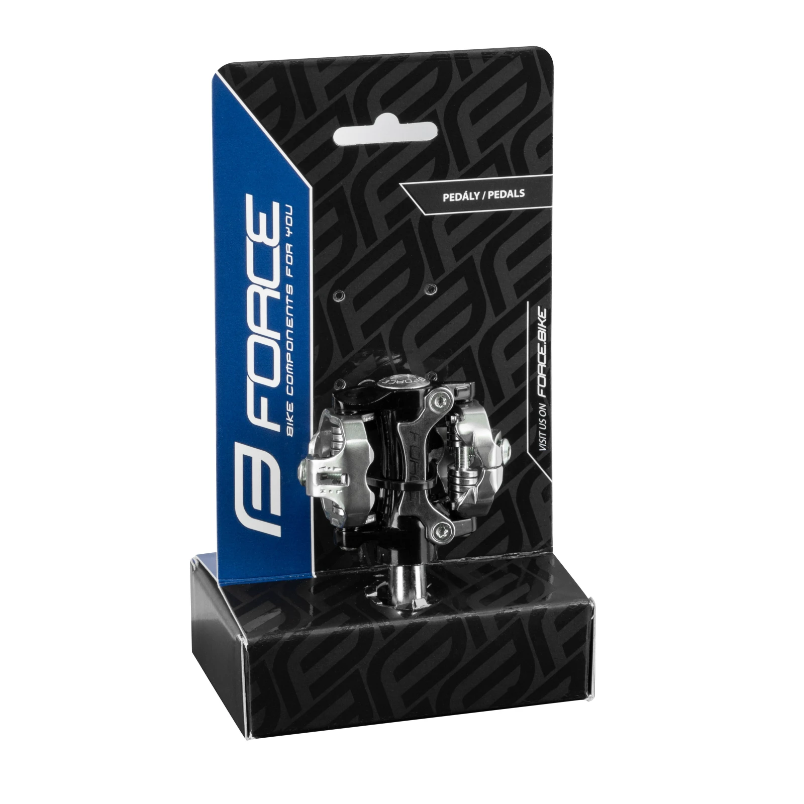 3. Pedale Force Click MTB SPD rulmenti negre Negru