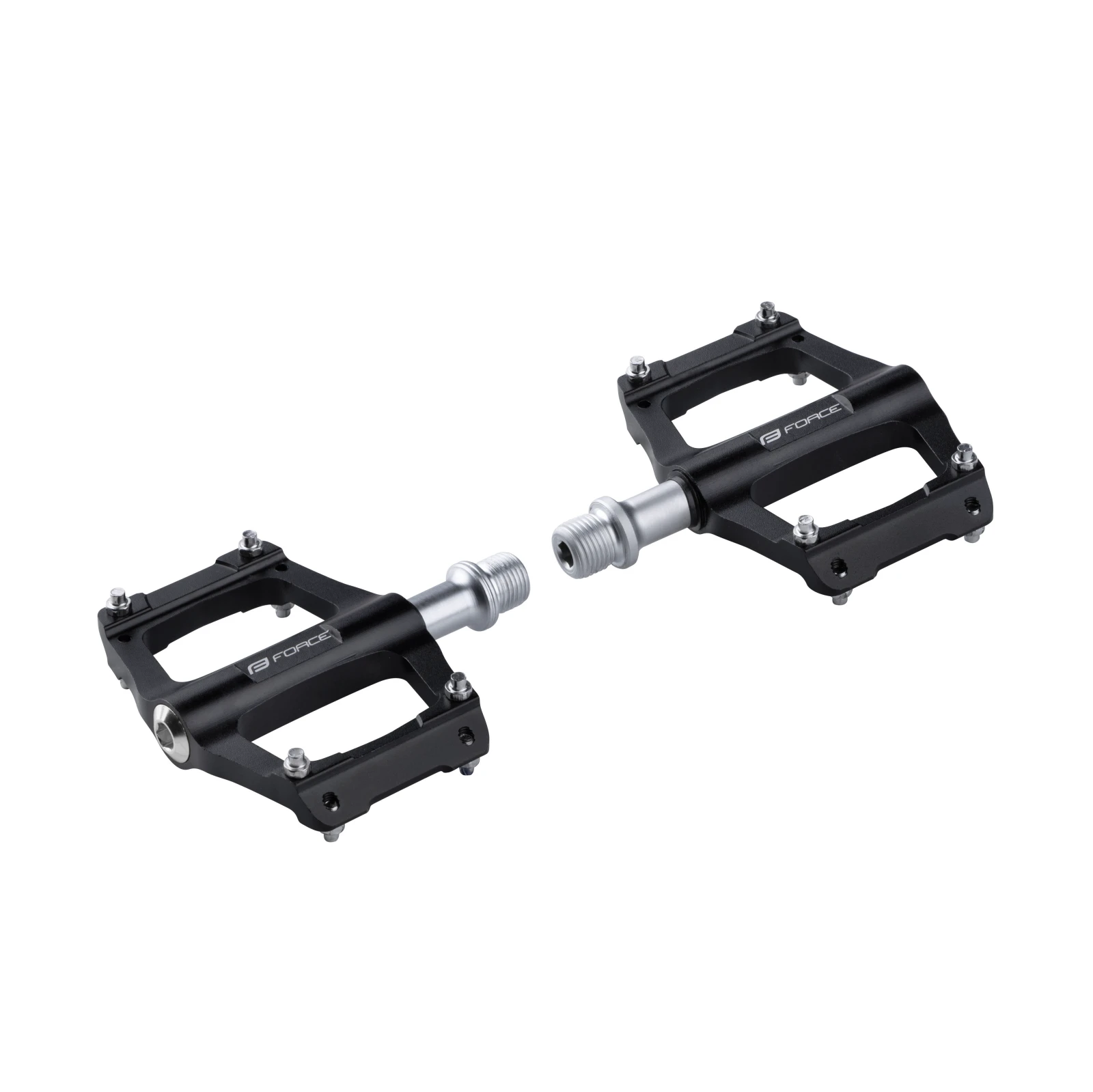 1. Pedale Force GRIT aluminiu cu rulmenti, negru