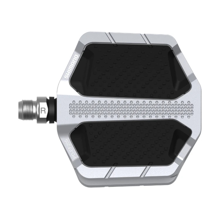 2. Pedale platforma Shimano PD-EF205, fara catadioptru, Argintiu Argintiu/Negru
