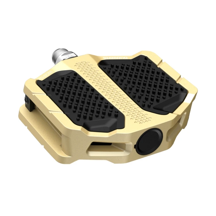 Pedale platforma Shimano PD-EF205, fara catadioptru, Auriu Auriu/Negru - 141088